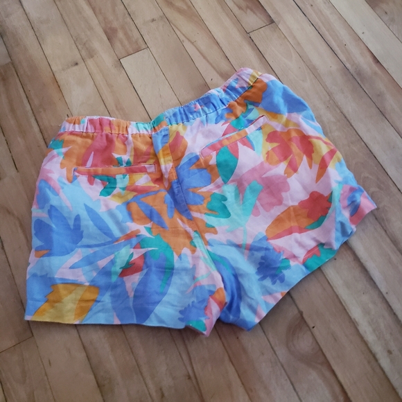 JOIE Tropical Print 100% Linen Short - S - Picture 6 of 9